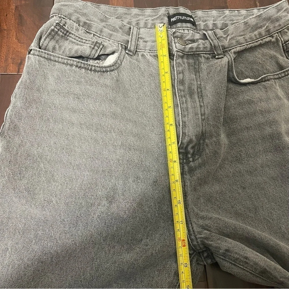 Pretty Little Thing Jeans Us 10 UK 14 High Rise Straight Distressed Women’s - Picture 9 of 11